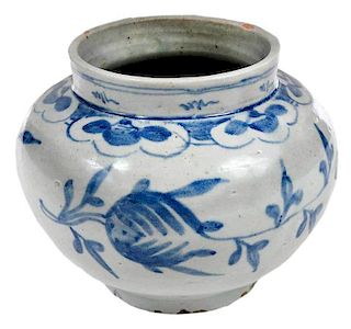 Korean Blue and White Vase