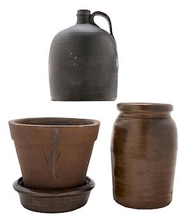 Three Pieces Southern Folk Pottery