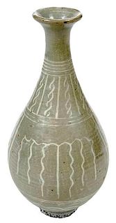 Celadon Buncheong Ware Vase