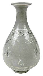 Celadon Buncheong Ware Vase