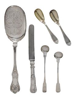 Six Pieces Coin Silver Flatware