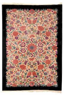 Chinese Feti Rug With Foral Motif