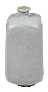 Korean Bottle Form Vase with White Glaze