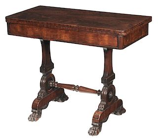 Classical Carved Mahogany Games Table