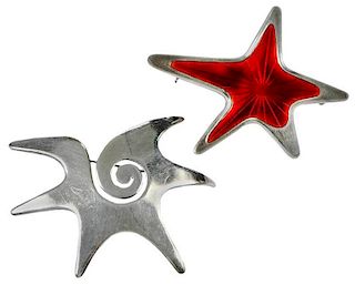 Two Silver Brooches: Taxco and Meka