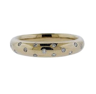 18K Gold Diamond Wedding Band Ring