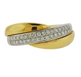18K Two Tone Gold Diamond Ring