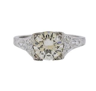 Platinum 1.64ct Diamond Engagement Ring 