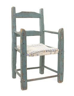 A Painted Child's Chair, Height 20 1/8 inches.