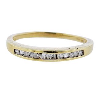 14K Gold Diamond Band Ring