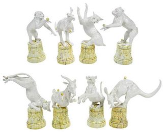 Eight Andrea Spadini Ceramic Circus Animals