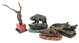 Four European Animalier Bronzes