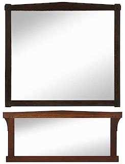 Two Arts and Crafts Oak Mirrors