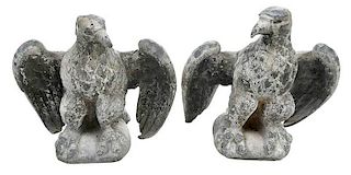 Pair Lead Garden or Architectural Eagles