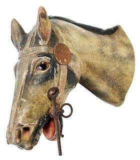 Wooden Carousel Horse Head