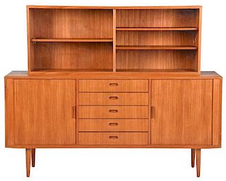 Danish Modern Sideboard with Bookcase