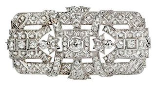 Antique Platinum and Diamond Pendant