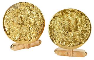 Salvador Dali D'or for Piaget Cuff Links