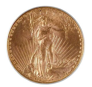 1924 St. Gaudens $20 Gold PCGS MS-65