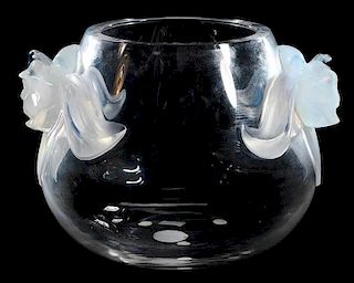 Lalique Orchidee Glass Vase