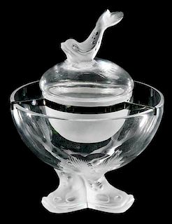 Lalique Igor Caviar Glass Bowl