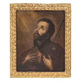 SAINT FRANCIS XAVIER. MEXICO, 19TH CENTURY. Oil on canvas.
