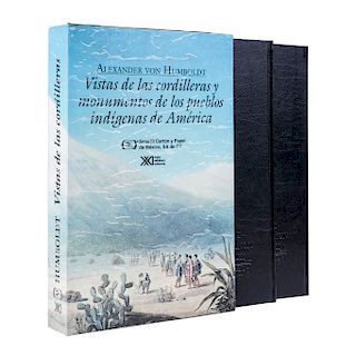 Humboldt, Alejandro de. Vistas de las Cordilleras y Monumentos de los Pueblos Indígenas de América. México: 1995. Piezas: 2.