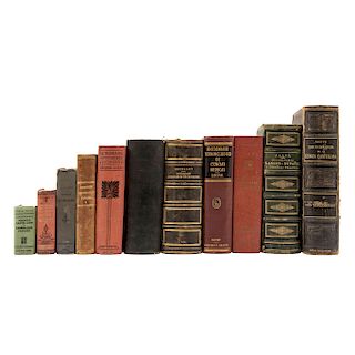 Colección de Diccionarios. Castellano / Geográfico / Lenguas / Ciencias / Historia / Synonymes...
S. XIX - XX. Total de piezas: 11.