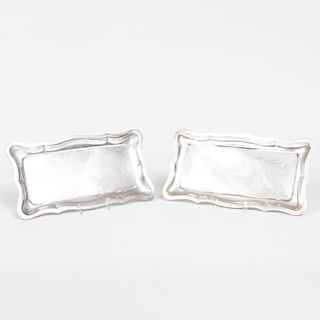 Two Hungarian Shaped Silver Trays