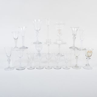 Group of Nineteen Hand Blown Glasses