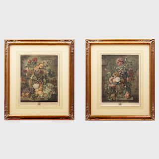After Jan van Huysum (1682-1749): Still Life with Flowers: A Pair