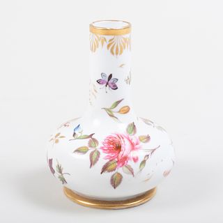 Small English Porcelain Bottle Vase