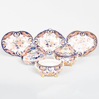 Group of Royal Crown Derby Porcelain in an Imari Pattern 
