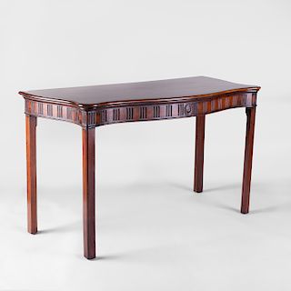 George III Mahogany Serpentine-Fronted Serving Table