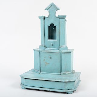 Victorian Blue Painted Watch Hutch