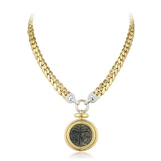 Tiffany & Co. Diamond Coin Necklace