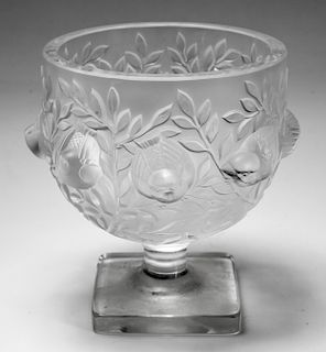 Lalique "Bagatelle" Frosted Art Glass Vase