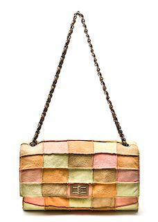 Chanel Multi-Color Suede Patchwork Flap Bag