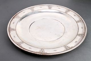 Wallace Silver Pierced Border "Rose Point" Charger