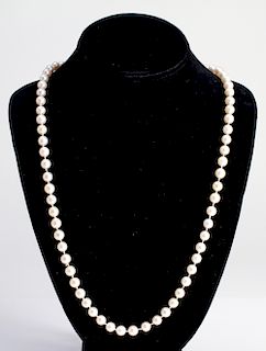 18K Gold & Diamonds & Pearls Opera Length Necklace