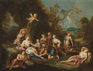 After Charles de la Fosse, (French, 1636-1716), The Rest of Diane and The Rape of Proserpine (a pair of works)