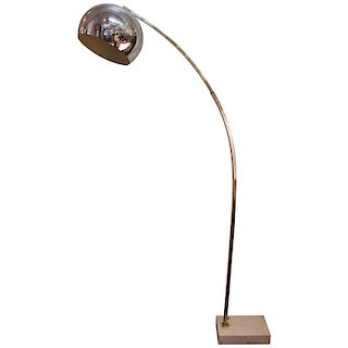 Arco Style Chrome Lamp w Marble Base