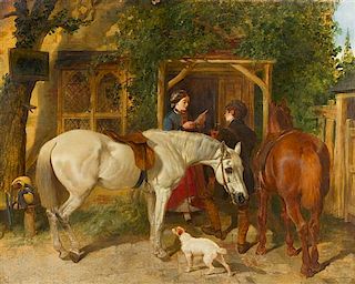 * John Frederick Herring, Sr., (British, 1795-1865), The Black Horse Inn