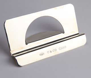 Tiffany & Co. Sterling Silver Desk Top Card Holder