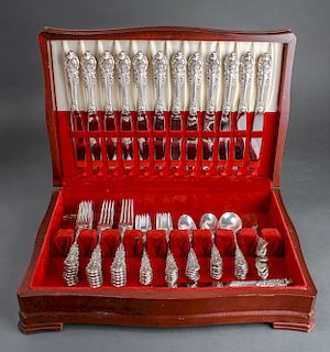Wallace Silver "Sir Christopher" Flatware Svc, 78