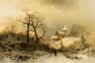 Sophus Jacobsen, (Norwegian, 1833-1912), Winter Landscape