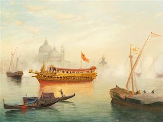 Warren Sheppard, (British, 1882-1943), Venetian Harbor