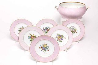 Bing & Grondahl Porcelain Plates & Tureen, 7 Pcs