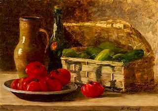 Louise Canuet, (French, 19th century), Tomates et cornichons