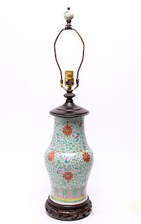 Chinese Porcelain Famille Verte Table Lamp